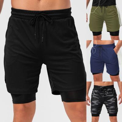 Workout Shorts Breathable Double Layers Moisture Absorption