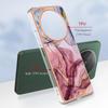 YB IMD Series-16 Style-E For Xiaomi Redmi A3/Poco C61 4G Electroplating Case Marble Pattern 2.0mm TPU Phone Cover