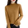 Women's Warm Wool Knitted Winter Sweater With Artificial Wool And High Collar