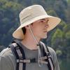 Drawstring Sunshade Fishing Hat Nylon Sunscreen Basin Cap Sun Cap Men's Fisherman Hat  Summer