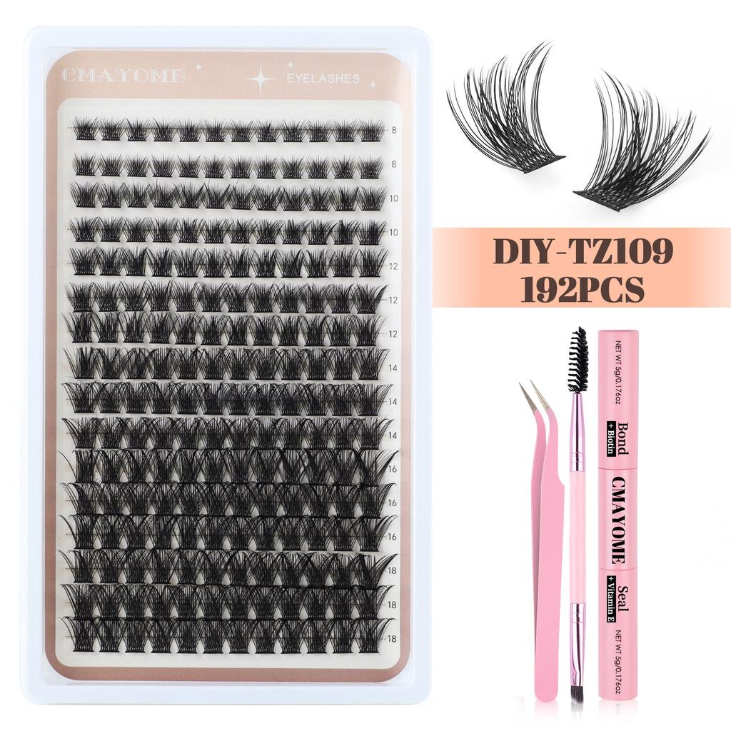 Diy Segmented Single Tuft Of False Eyelashes 8-18Mm Eyelashes Dd Curl Dense Curl