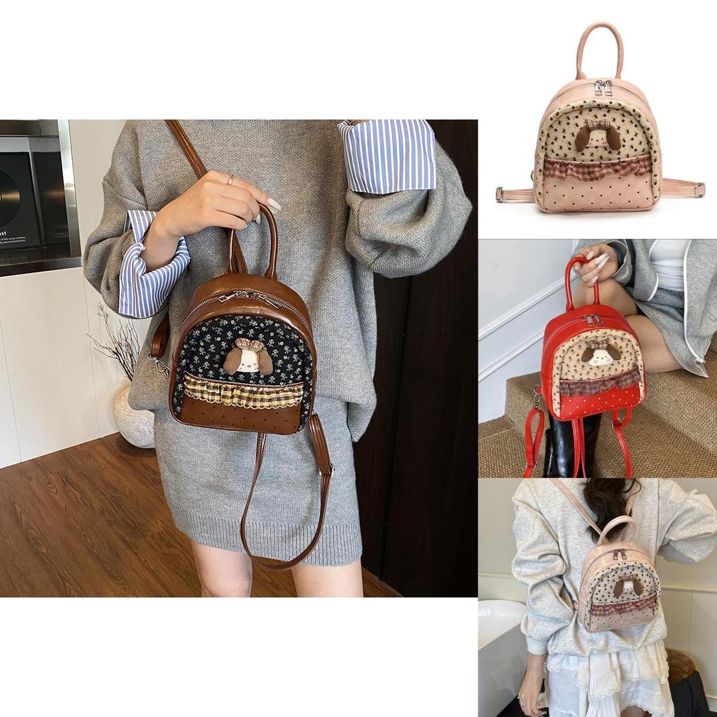 Pu Material Cute Cartoon Mini Backpack For Daily Casual Travel Girls