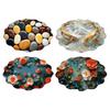 3D Floral Area Rug Fish Pebbles Living Room Rug Decorative Flower Floor Mat with Non-Slip Backing for Bedroom Entrance Kitchen Bathroom