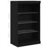 LED Sideboard Black Oak Effect 60.5 X 37 X 100 Cm