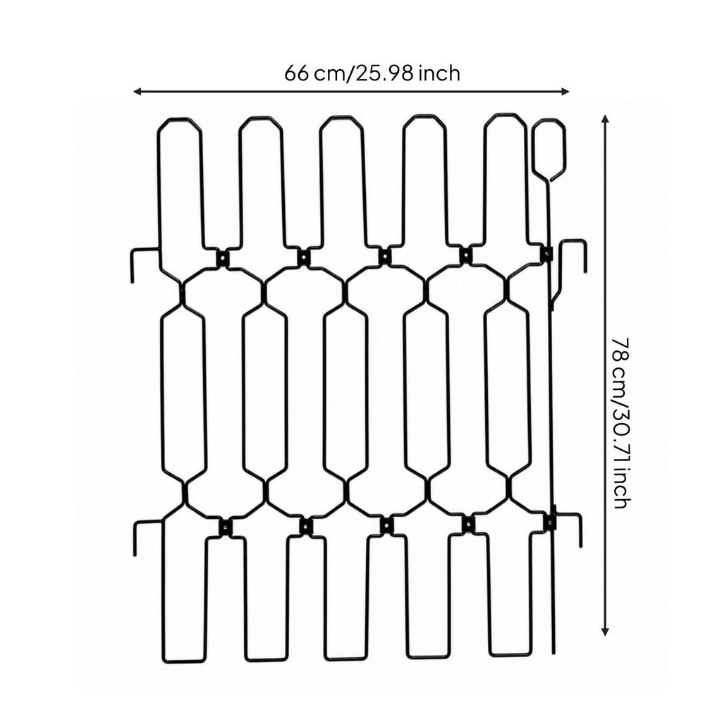 Pressure-Mounted Steel Barrier Lattice-Style Design, Metal pet door, for