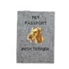 Irish Terrier, Irish Red Terrier, Brocaire Rua - Dog Passport Case, Document Case, Gift for the Traveller from the Brand
