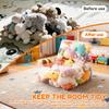 Clear Stuffed Animal Bean Bag Chair Cover 100L Large Capacity Plush Toy Storage Chair Cover with Zipper Kids Clothes Organizer