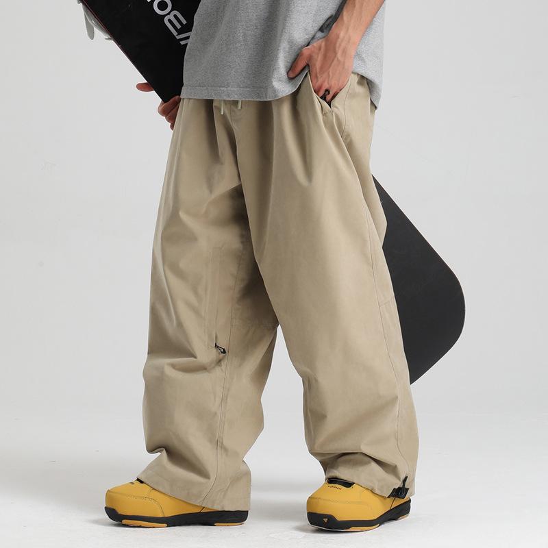 Mens and Womens Baggy Ski Pants Waterproof Windproof Snowboarding Pants Insulated Winter Outdoor Hiking Warm Skiing Pants Loose Sport Snow Pants