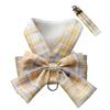 Rabbit JK Dresses and Leash Sets Mesh Plaid Pet Vest Harness Cat Bunny Chest Strap Set Small Animals Clothes Rabbits Accessories