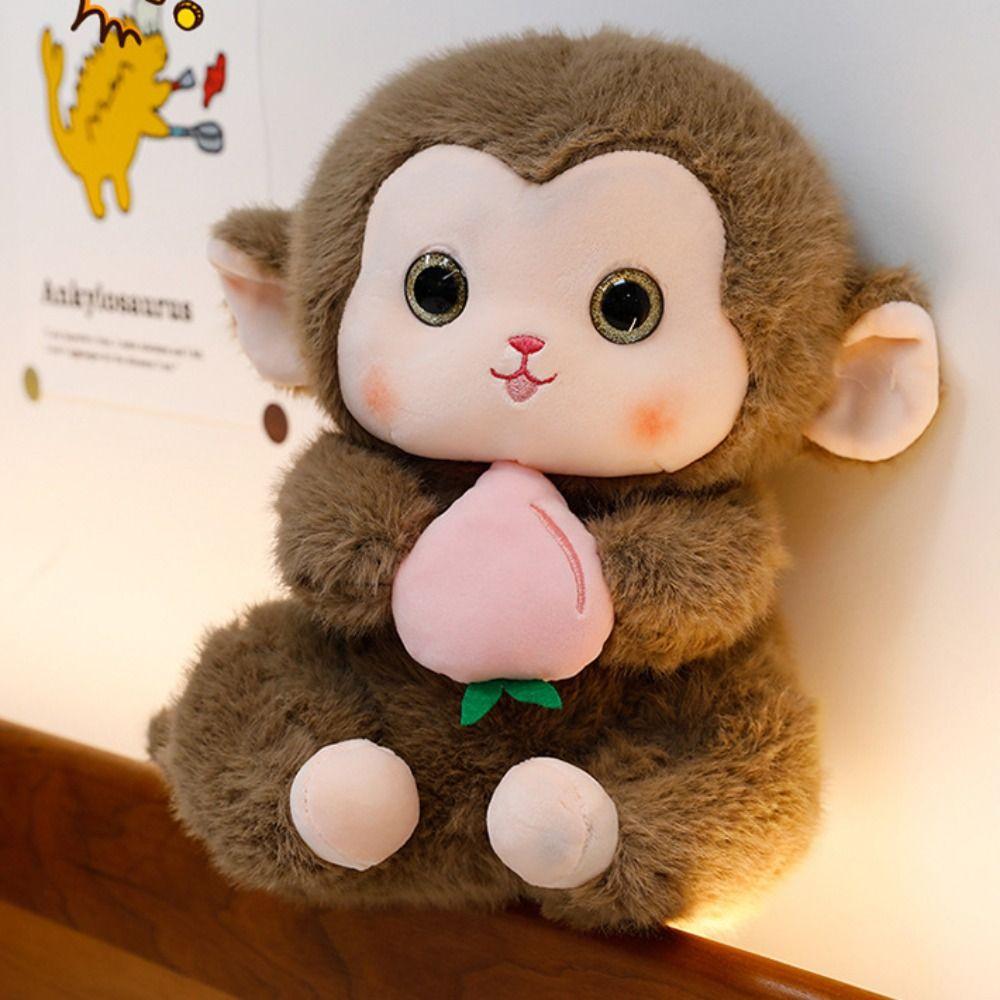 Super Soft Simulation Monkey Doll Cartoon Monkey Stuffed Animals Plush Monkey Toy  Car Decor