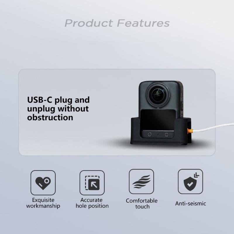 Camera Charging Base Nonslip Silicone Holder Station Compact Travel Friendly Temperature Adaptable for Panoramic Devices