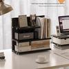 Modern Simple Bookcase Multilayer Desktop Organizer Office Storage Shelf Space Saving Desk Rack System for Home Office