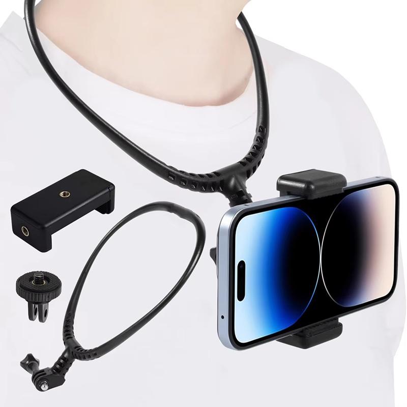 Hands Free Wearable Neck Holder Lazy Phone Stand Universal Hanging Mount For Mobile Phone GoPro 13/12 DJI Dock Station Bracket