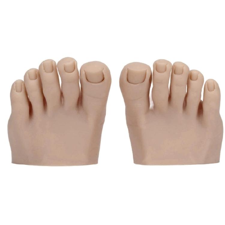 Practice Fake Foot Model Half Foot Design Fake Foot Flexible Silicone Prosthetic Manicure Tool for Nail Art Training