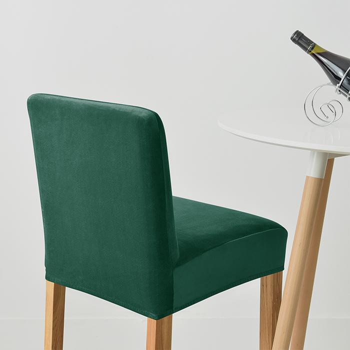 Cover For A Bar Stool, Velvet, Bottle Green