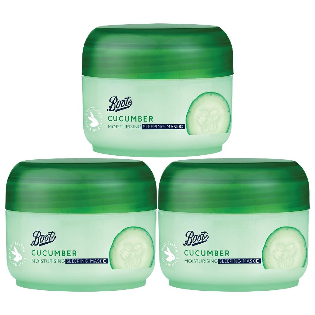 

Увлажняющая ночная маска Boots Cucumber 100 мл. 100 ml. x 3 pcs