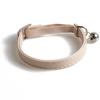 Kleines Katzenhalsband Elastisches Gurtband Macaron-Farbe Haustierhalsband Verstellbar mit Glöckchen PU-Lederhalsband für Welpen und Katzen