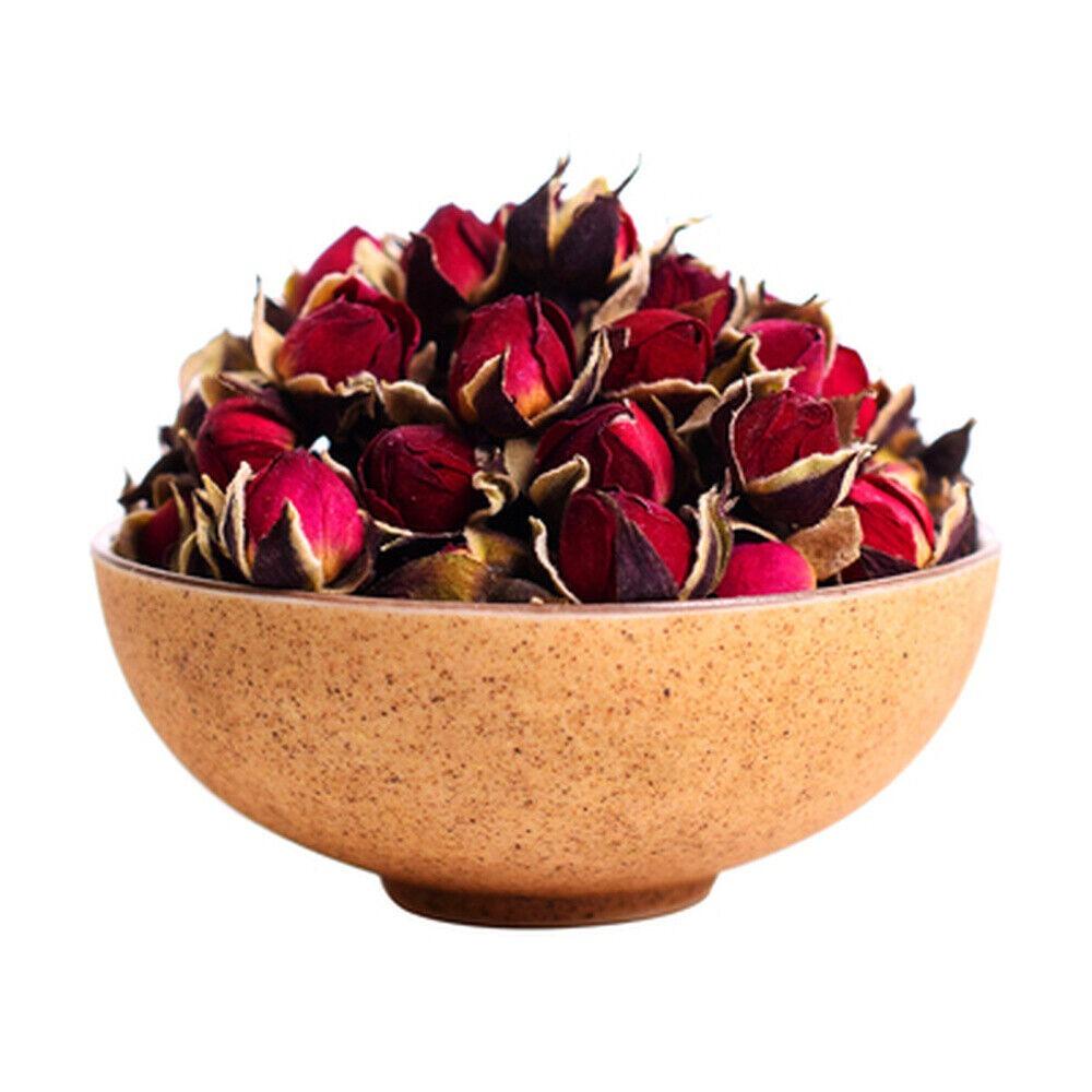 Organic Red Rose Bud Tea, Aroma Dry Flowers Floral Herbal Blooming 100g