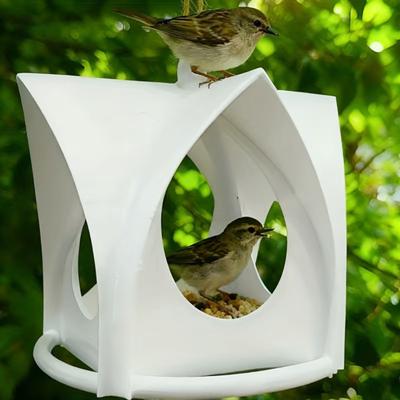 Hängender Vogelfutterspender Hüttenform Kolibri-Futterspender Offenes Design Wildtier-Futterstation für Garten Balkon Veranda Eichhörnchen Kolibri Fink Meise