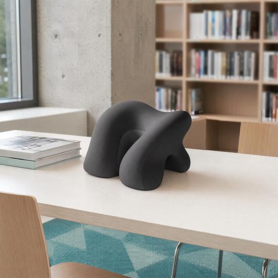 Polštář na spaní na břiše, Ergonomický polštář na zdřímnutí z paměťové pěny, Polštář na zdřímnutí na stůl s otvorem pro ruce, Omyvatelný potah pro spaní v kanceláři nebo ve školní lavici