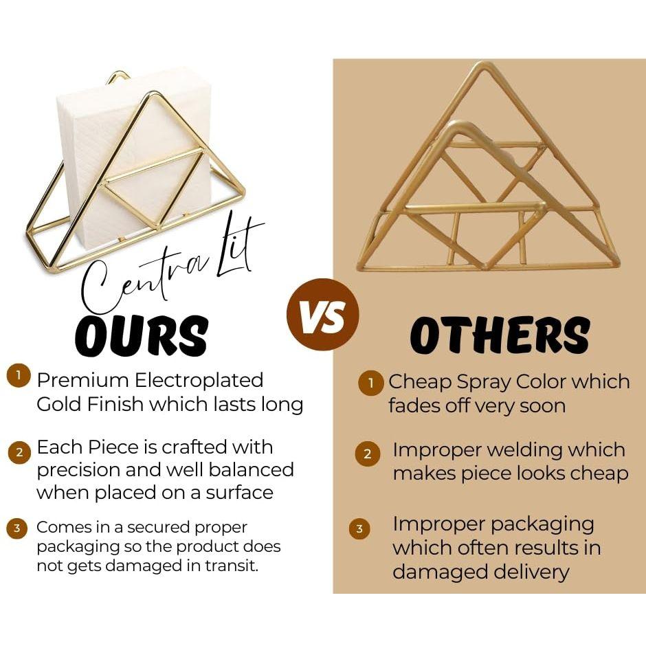 Napkin Holder for Dining Table - Tissue Paper Stand for Kitchen, Table, Home Décor, Office, Restaurant, Tissue Dispenser Organizer for Dinner Tables