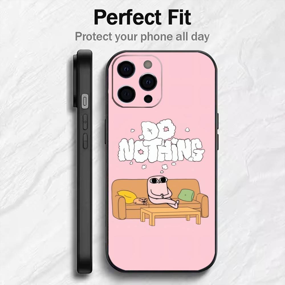 

Abstract And Quirky Ketnipz Print Phone Case For iPhone17,16,15,14,13,12 Plus,Max Soft Silicone Black Cover iPhone16pro