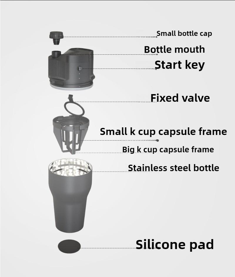 Half Handmade Portable Outdoor Capsule Coffee Machine USB Charging Mini Automatic Capsule Home Portable American Coffee Machine