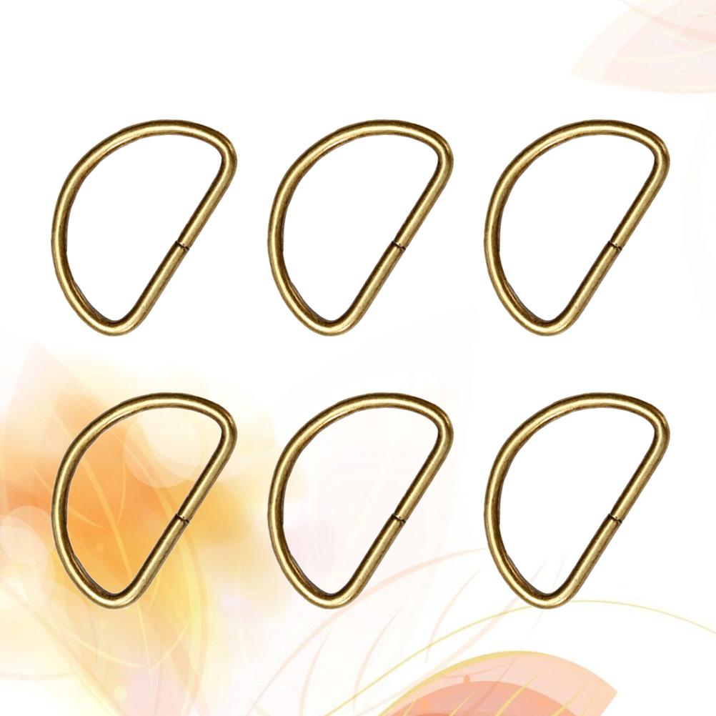 20Pcs D Ring Metal Bronze Color for Bags Straps Belts Luggage Backpacks Durable Long Service Life Adjustable D Ring