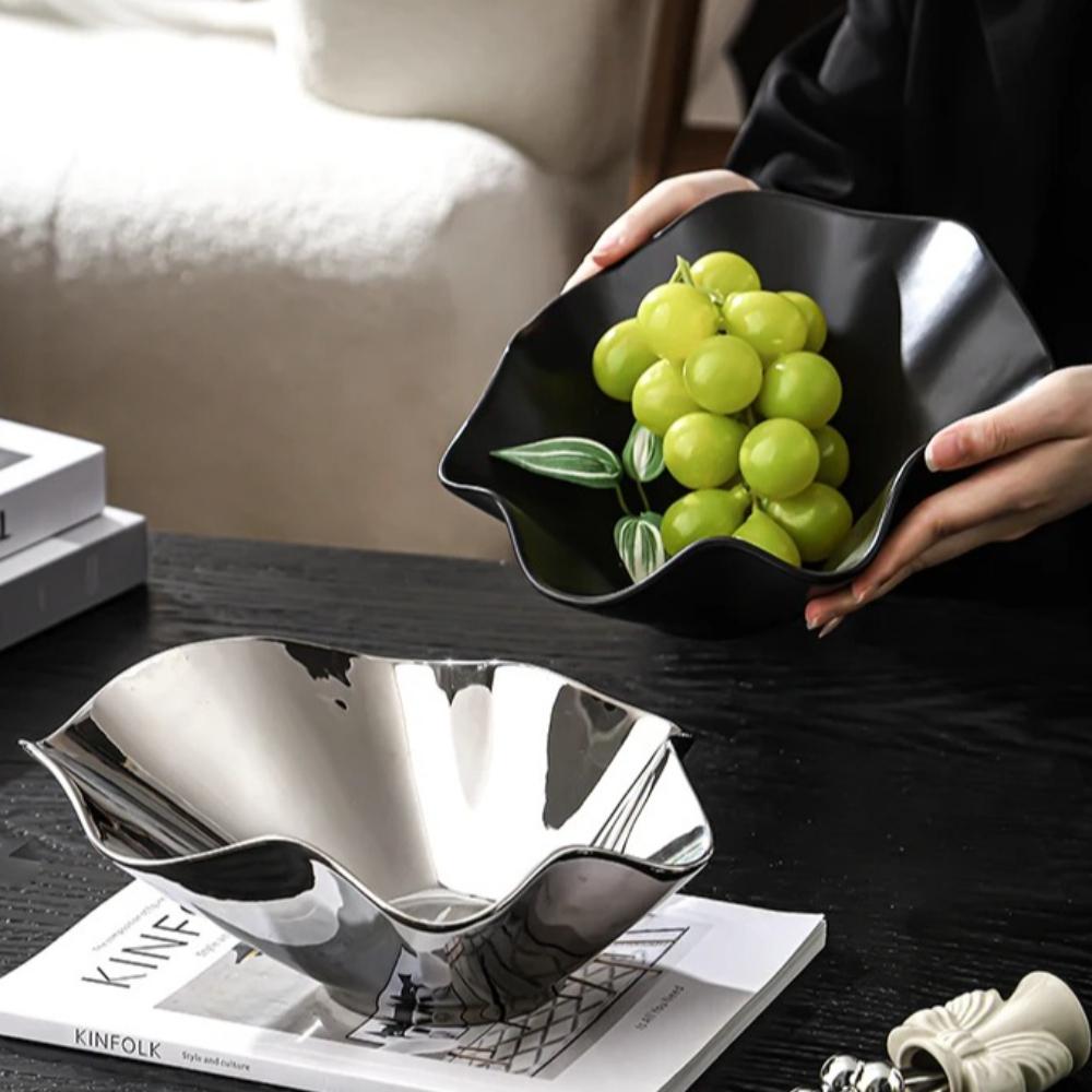 Piatti Frutta Ceramica Organizzatori Cucina Irregolari Vassoio Contenitore Storage Scrivania Casa Snack Piatto Ondulato Decorazione Organizzatori Cucina