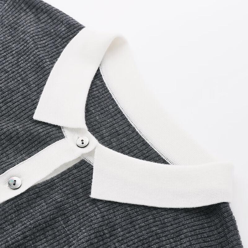 Women's Soluble Wool Blend Short Sleeve Knit Polo Shirt