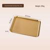 Korean Style 304 Stainless Steel Gold Rectangular Cafe Tray Dessert Plate