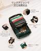 Mini Wallet Small Wallet that Keeps Bills Unfolded Genuine Leather Accordion Style Coin Purse Ribbon Cute Gift [Modiko] Women's - - - - Box-Type - -