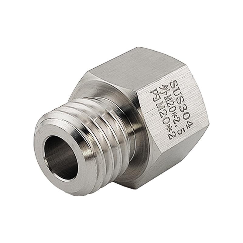 

Stainless Steel 304 Threaded Conversion Fitting: Female M20X2 to Male M20X2.5 Metric Reducer (1025)