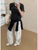 Spring/Summer 2025 Korean Cartoon Bear Embroidered Loose Short Sleeve T-Shirt for Women