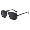 New Fashion TAC Polarized Sunglasses Retro Thick Edge Box Double Beam Punk Men's Metal Anti UV Glasses UV400 Shades Eyewear