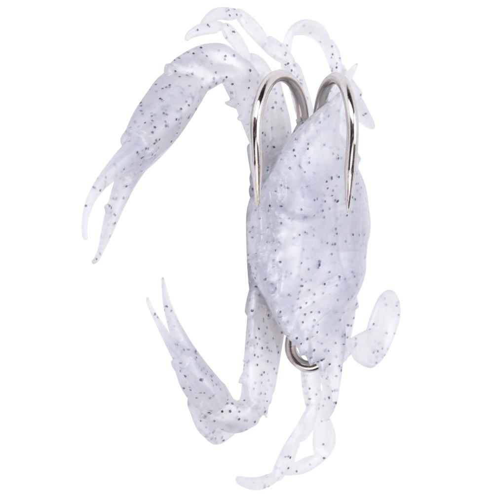 2 Pcs Silicone Soft Fishing Lures Artificial Bait Crab with Sharp Hooks Fish Tackle Accessories2#