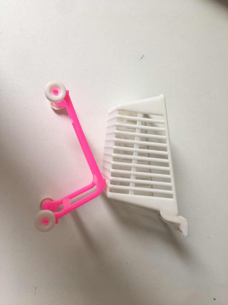 Children's toy 11CM Pink Shopping Cart for Lifestyle Accessories Classic Toys for Kids Girls Gift