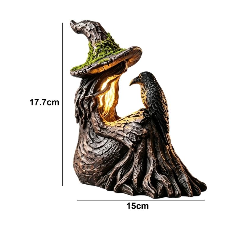 Dark Home Halloween Accent Bird Figure Crafted Display Piece for Shelf Entry Console Hall Table Styling Indoor Home