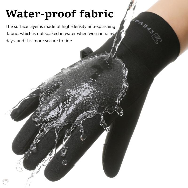 Winter Thermal Touchscreen Gloves Waterproof Anti Slip Full Finger for Cycling Running Skiing Fishing Men Women Outdoor Sports