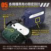 shizukawill Shockproof TPU Protective Case for AirPods 4 with Carabiner, Green