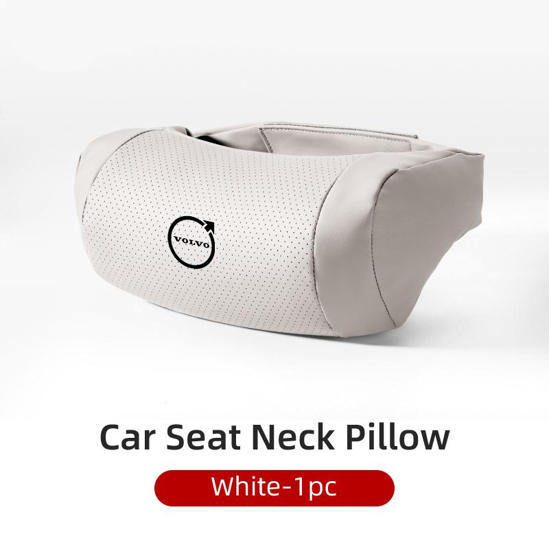 Car Seat Headrest Pillow Cushion Leather Head Neck Protector For Volvo XC60 S60 V40 V50 V60 XC40 V70 XC90 V90 S90 S80 Polestar