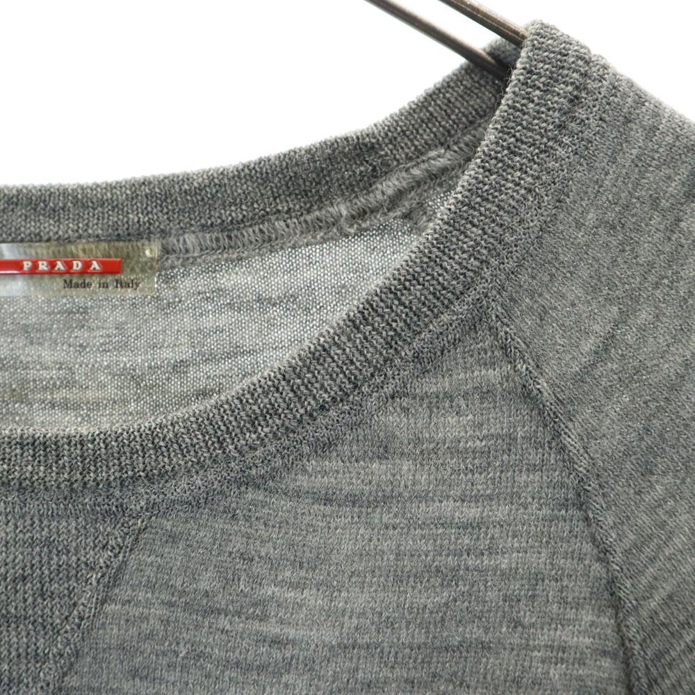 Prada Made In Italy Long Sleeve Sweater 42 Gray Knit Women Used