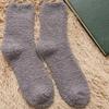 Cold Proof Men's Socks Women Anti Slip Warm Plush Middle Tube Socks Winter Cycling Mountain Climbing Thick Mid Length Hosiery