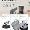 Sangelar Vollautomatischer Futterautomat für Katzen und Hunde, 4 l Fassungsvermögen, WLAN-Versionen, regelmäßige Tagesration