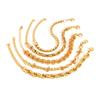 Fashion Personality Women'S Jewelry Stainless Steel Embossed Twist Chain 18 Gold Bracelet 1766