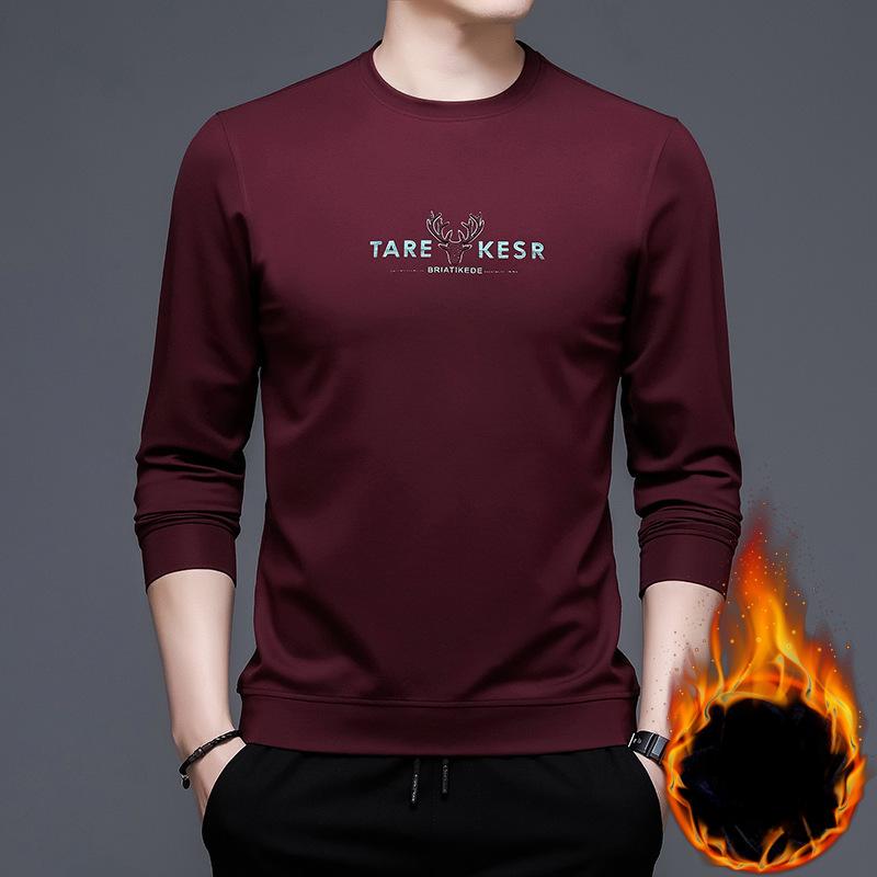 

Зимняя новая мужская бархатная толстовка с круглым вырезом, мужское нижнее белье, спортивная повседневная рубашка для мужчин XXXXL