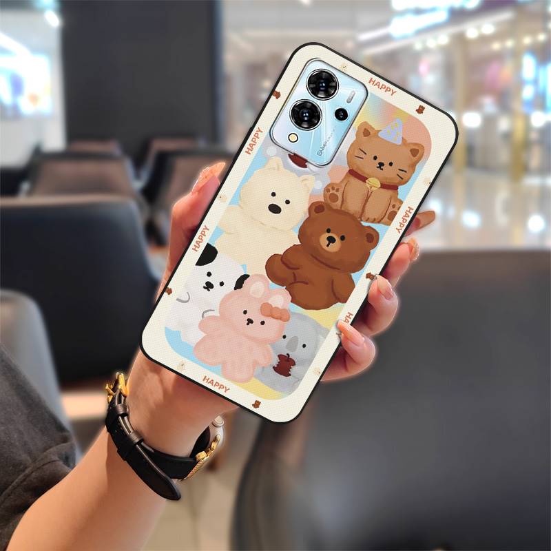 Прочный противоударный чехол для телефона для ZTE Blade V40 Pro Модный дизайн Полная защита Мультяшный чехол для телефона Грязеотталкивающий Милый ТПУ
