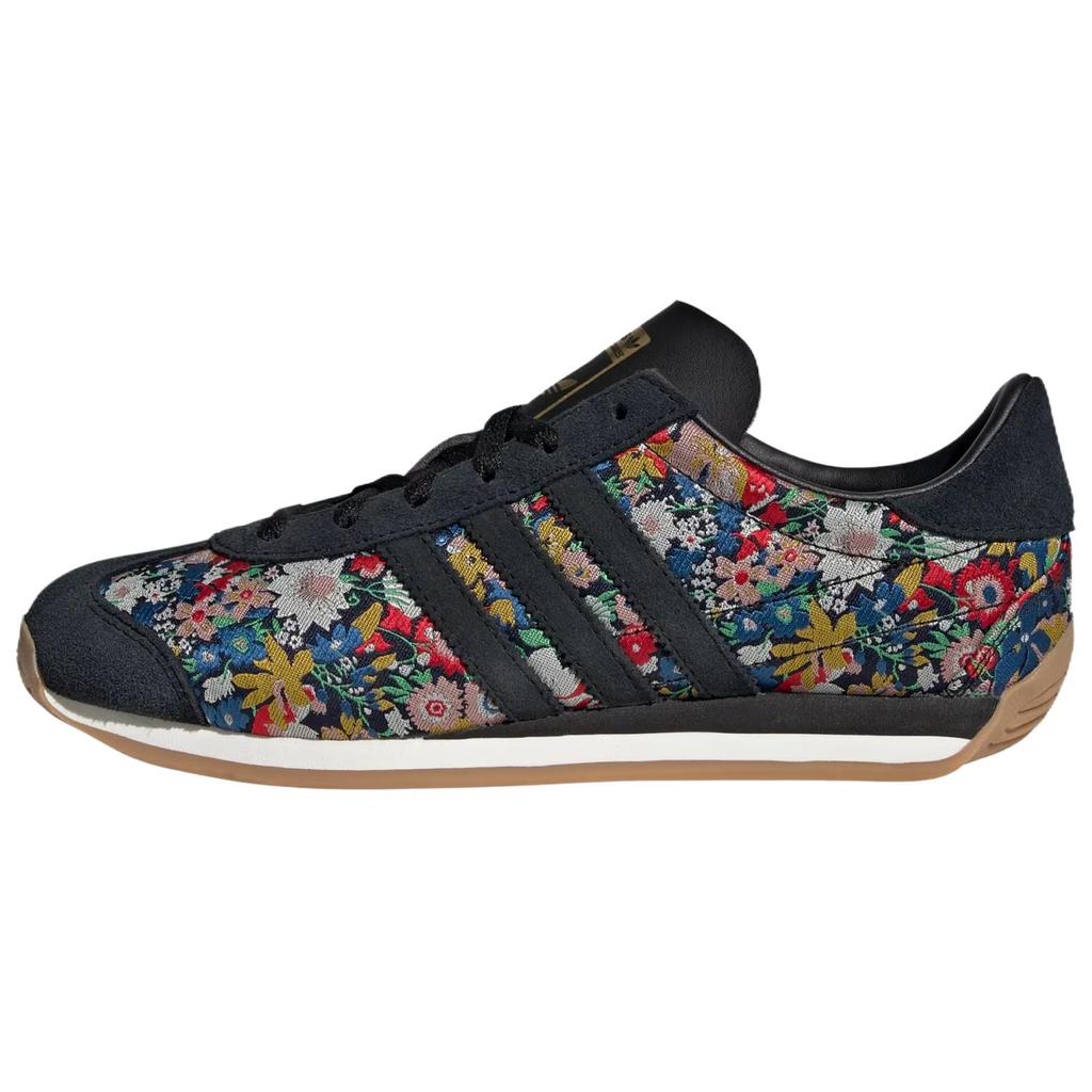 Adidas Liberty London x  Country OG Floral Embroidery Women Sneakers Blue Aurora-Ink Gum JI2575