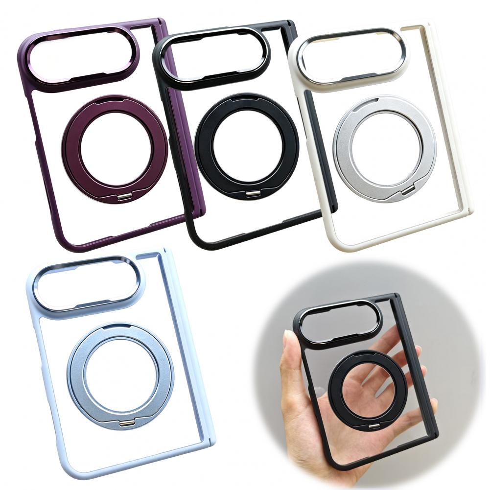 Clear Protective Case for IPhoneDuo 2026 Phone Protector with 360 Degree Rotatable Kickstand Anti-yellowing Phone Cover