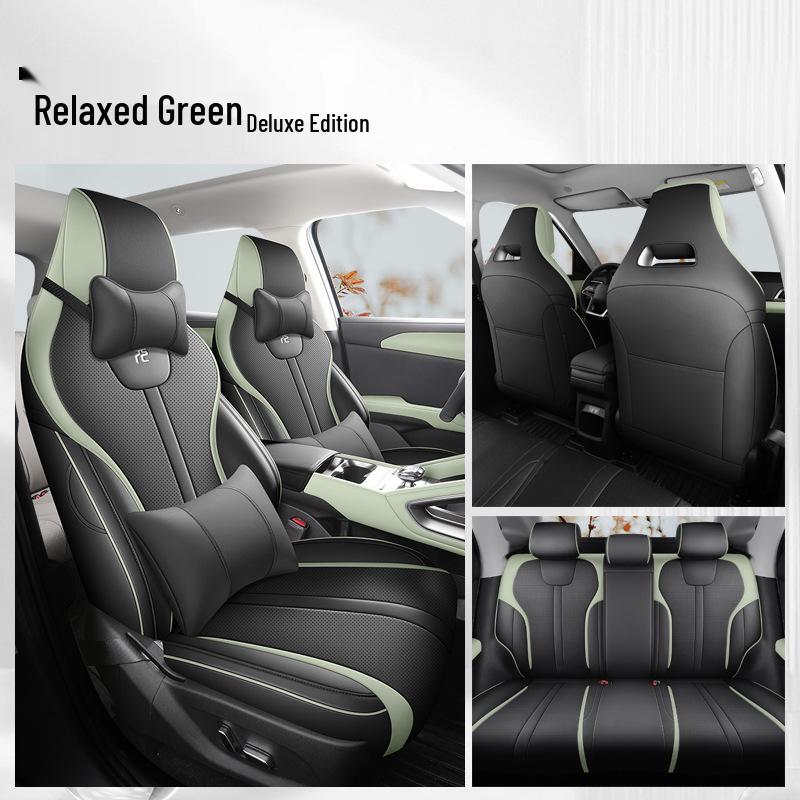 New Model Full Leather Car Seat Cushion for BYD Yuan Plus – All-Season, Five-Seater Compatible